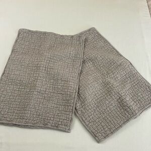 Pair RH washed linen standard shams